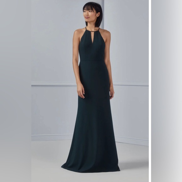 Amsale Lena Dress Hunter Size 8 - Picture 5 of 7